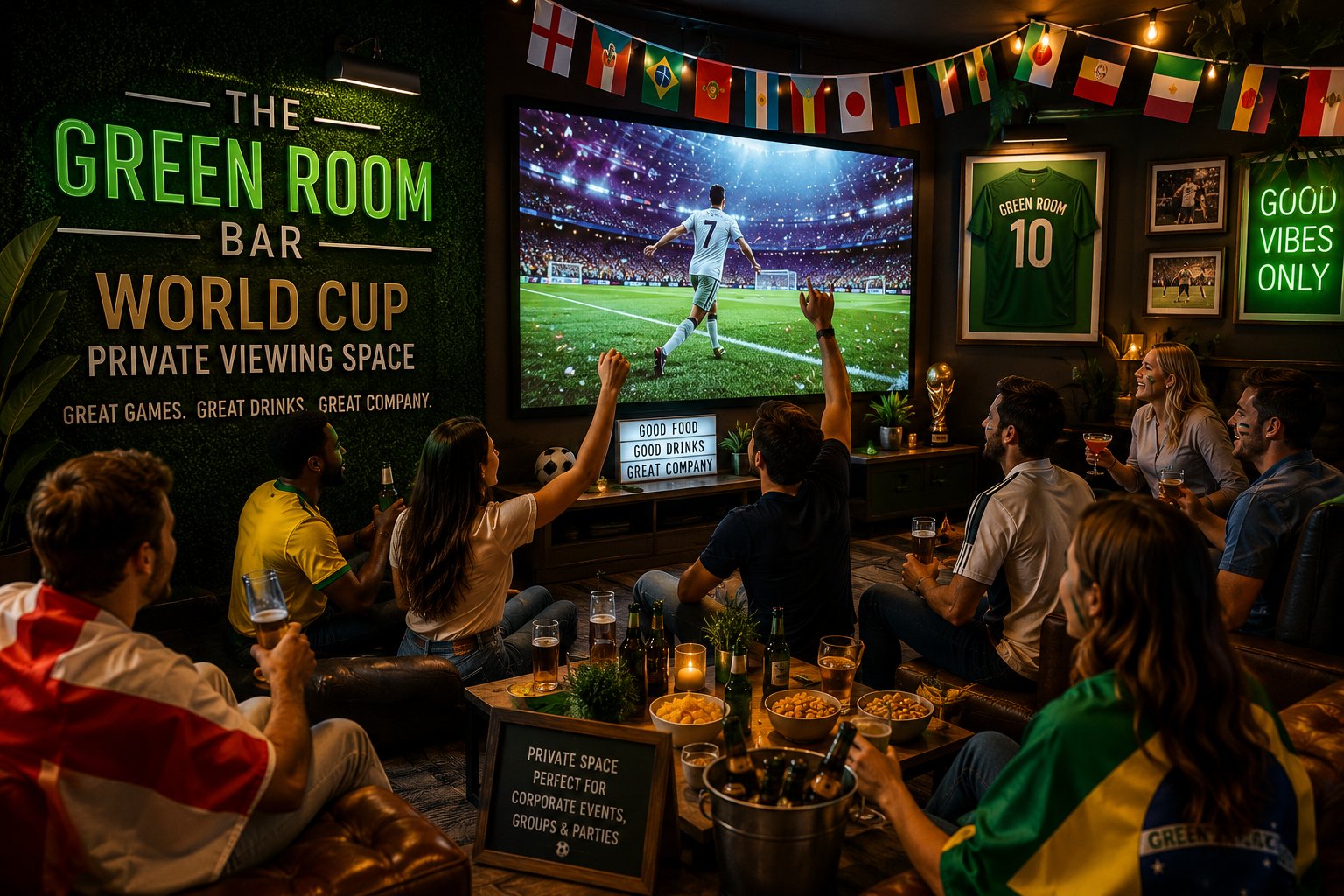 FIFA World Cup Private Viewing Space at The Green Room Bar
