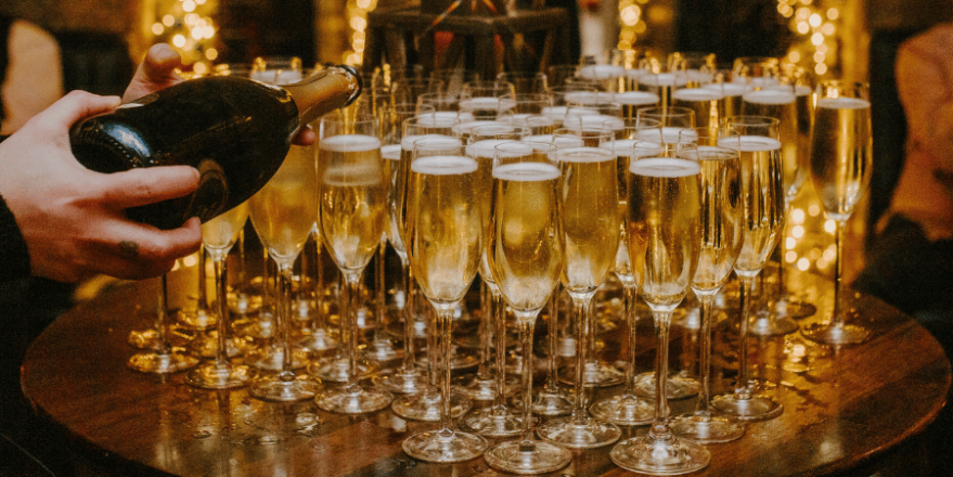 Complimentary glass of prosecco