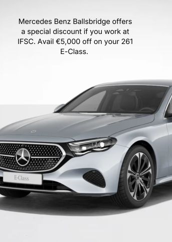 IFSC employees are eligible for €5,000 off the 261 E-Class.