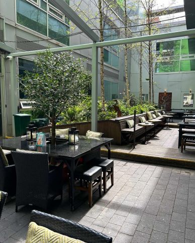 Spacious Heated Beer Garden