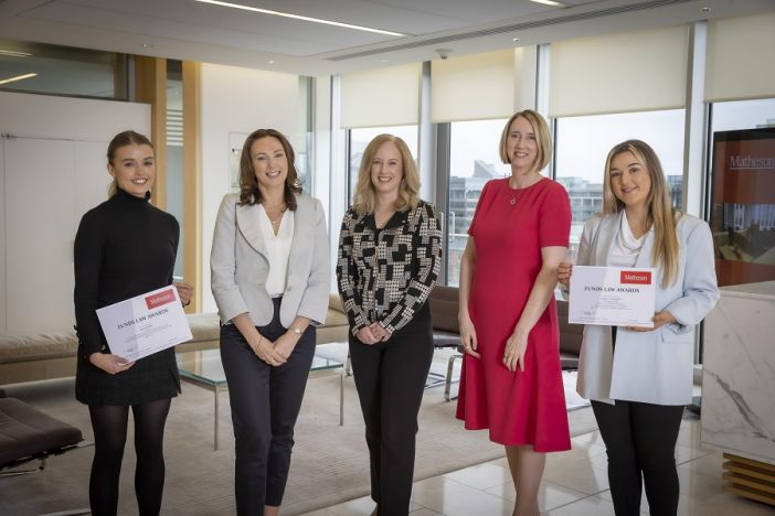 Matheson Presents Internship and Legal Writing Awards to Maynooth University Law Students