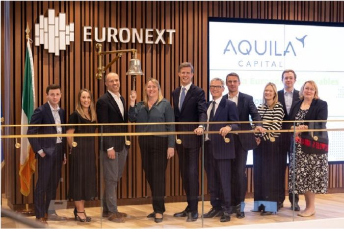 Aquila European Renewables plc lists on Euronext Dublin