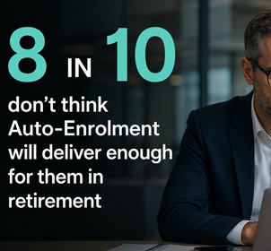 8 in 10 don’t think Auto-Enrolment will deliver enough for them in retirement