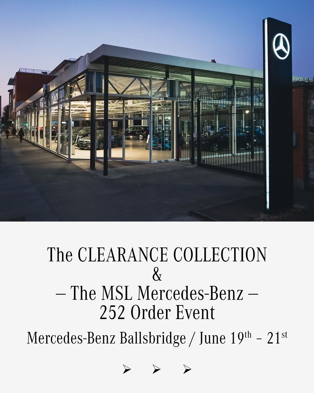 The Clearance Collection at Mercedes-Benz Ballsbridge